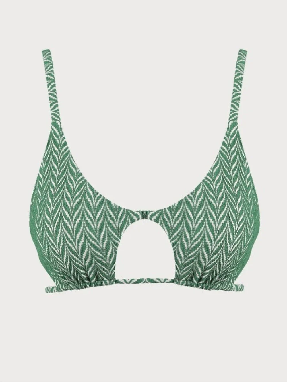 NWT Berlook Green Geometric Textured Cut Out Bikini Matching Set